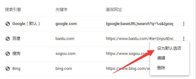谷歌浏览器如何设置默认百度搜索